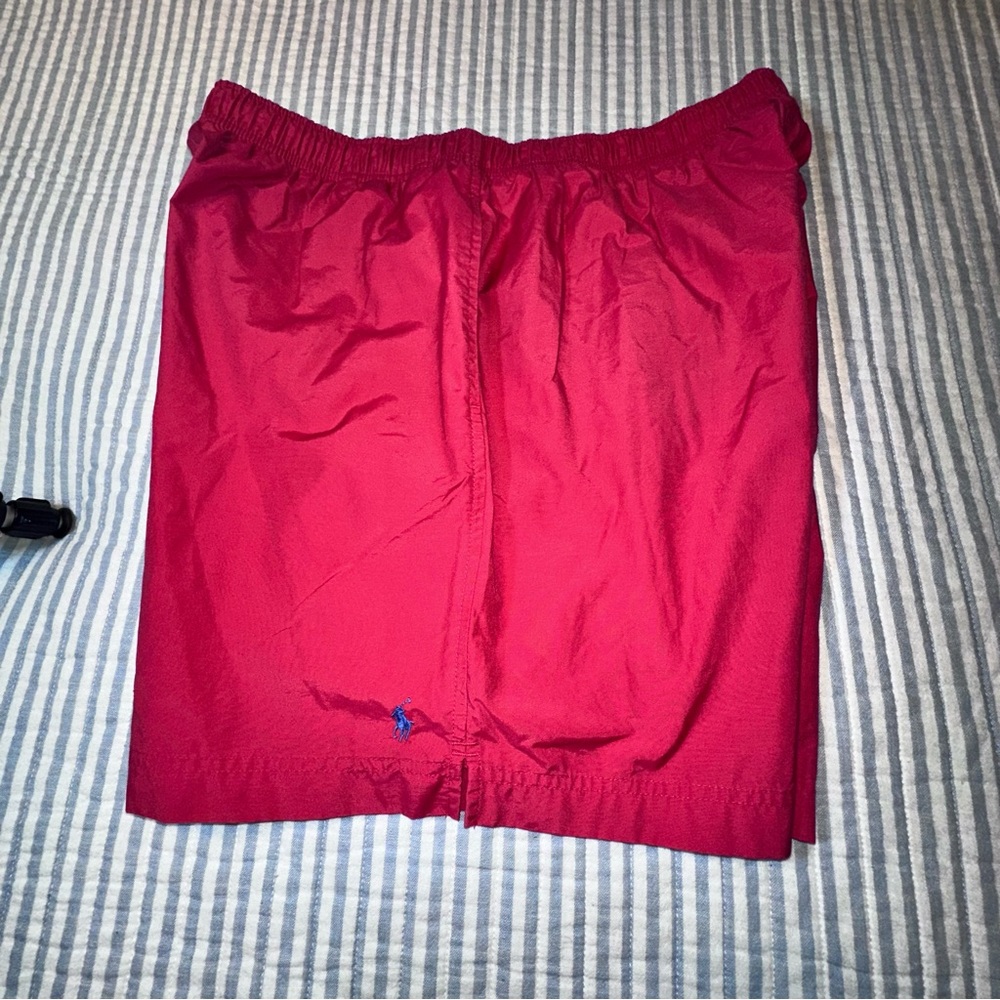 Polo Sport Ralph Lauren Swim Trunk XL‎ Vintage Pockets Red